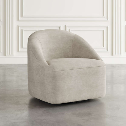 Jofran - Lulu Mid-Century Modern Upholstered Casual Swivel Accent Chair in Taupe - LULU2-SW-TAUPE view 5