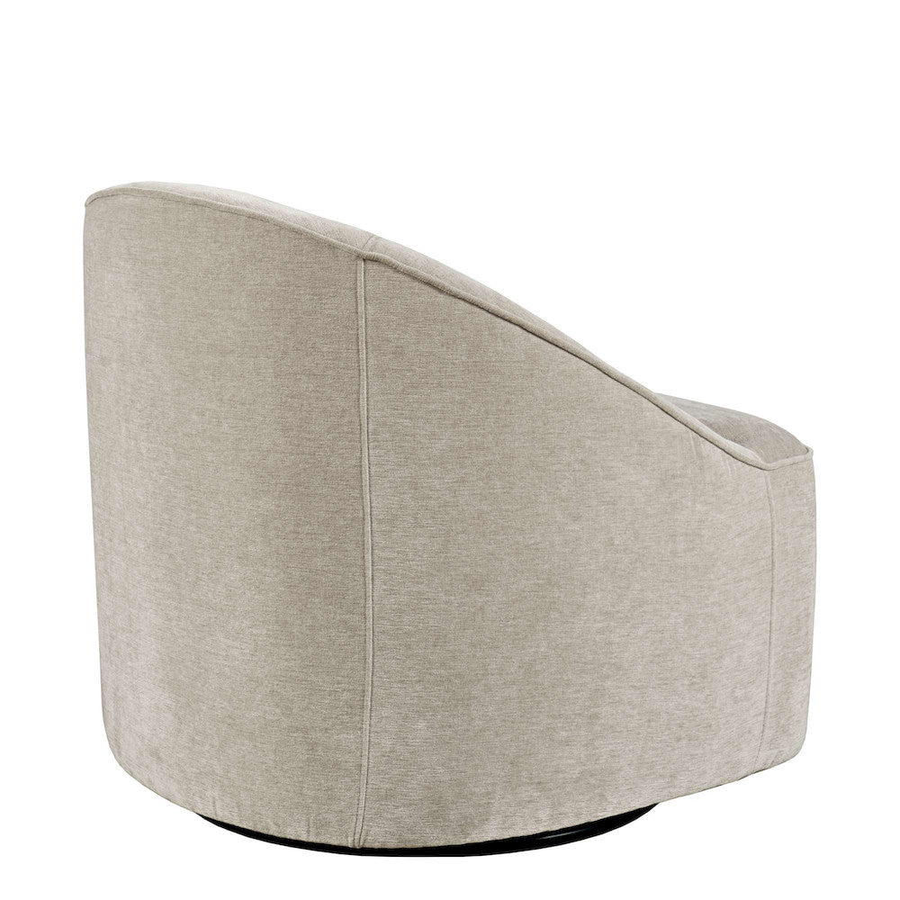 Jofran - Lulu Mid-Century Modern Upholstered Casual Swivel Accent Chair in Taupe - LULU2-SW-TAUPE view 10