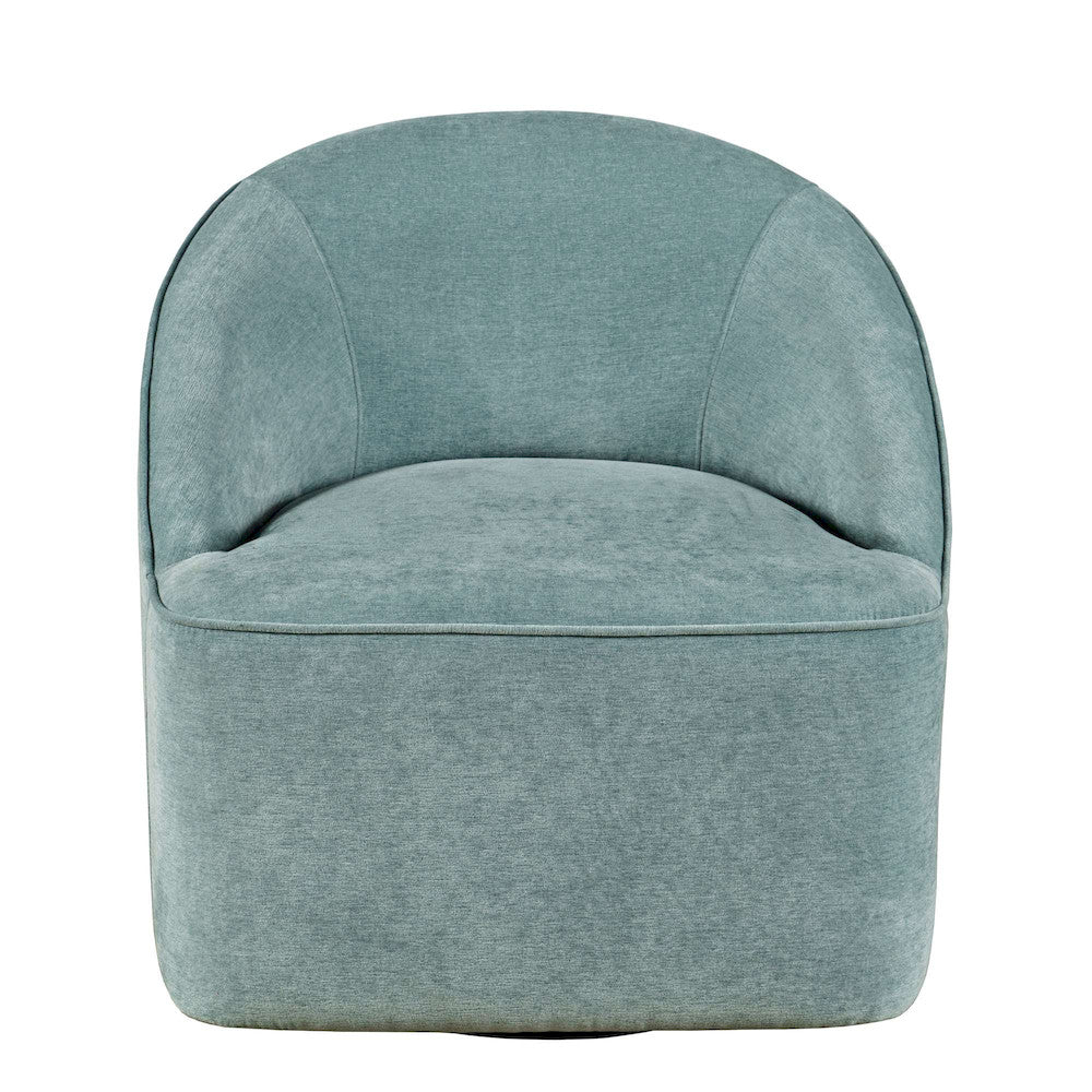 Jofran - Lulu Mid-Century Modern Upholstered Casual Swivel Accent Chair in Teal - LULU2-SW-TEAL view 1