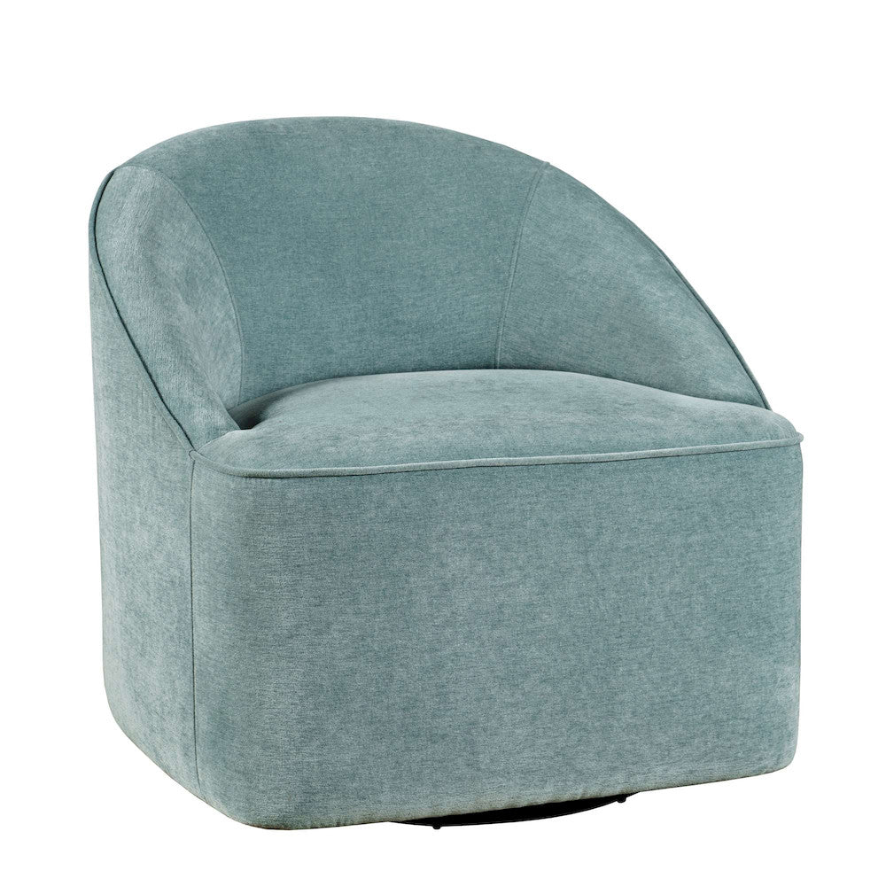 Jofran - Lulu Mid-Century Modern Upholstered Casual Swivel Accent Chair in Teal - LULU2-SW-TEAL view 2