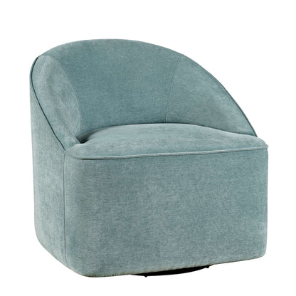 Jofran - Lulu Mid-Century Modern Upholstered Casual Swivel Accent Chair in Teal - LULU2-SW-TEAL view 2