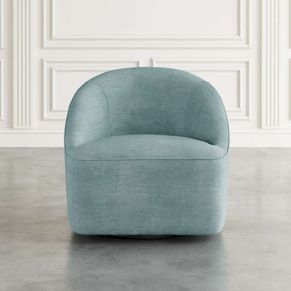 Jofran - Lulu Mid-Century Modern Upholstered Casual Swivel Accent Chair in Teal - LULU2-SW-TEAL view 4