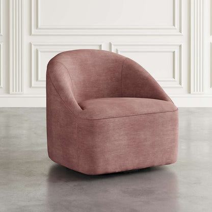 Jofran - Lulu Mid-Century Modern Upholstered Casual Swivel Accent Chair, Lilac - LULU-SW-LILAC view 5