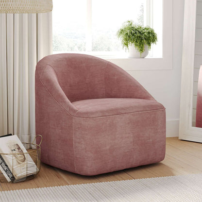 Jofran - Lulu Mid-Century Modern Upholstered Casual Swivel Accent Chair, Lilac - LULU-SW-LILAC view 11