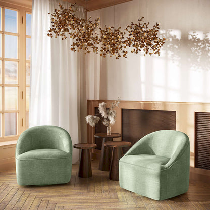 Jofran - Lulu Mid-Century Modern Upholstered Casual Swivel Accent Chair - LULU2-SW-FOR view 5