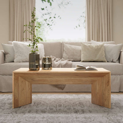 Jofran - Lux Solid Wood 48in Modern Angled Coffee Table - 2348-1 view 9