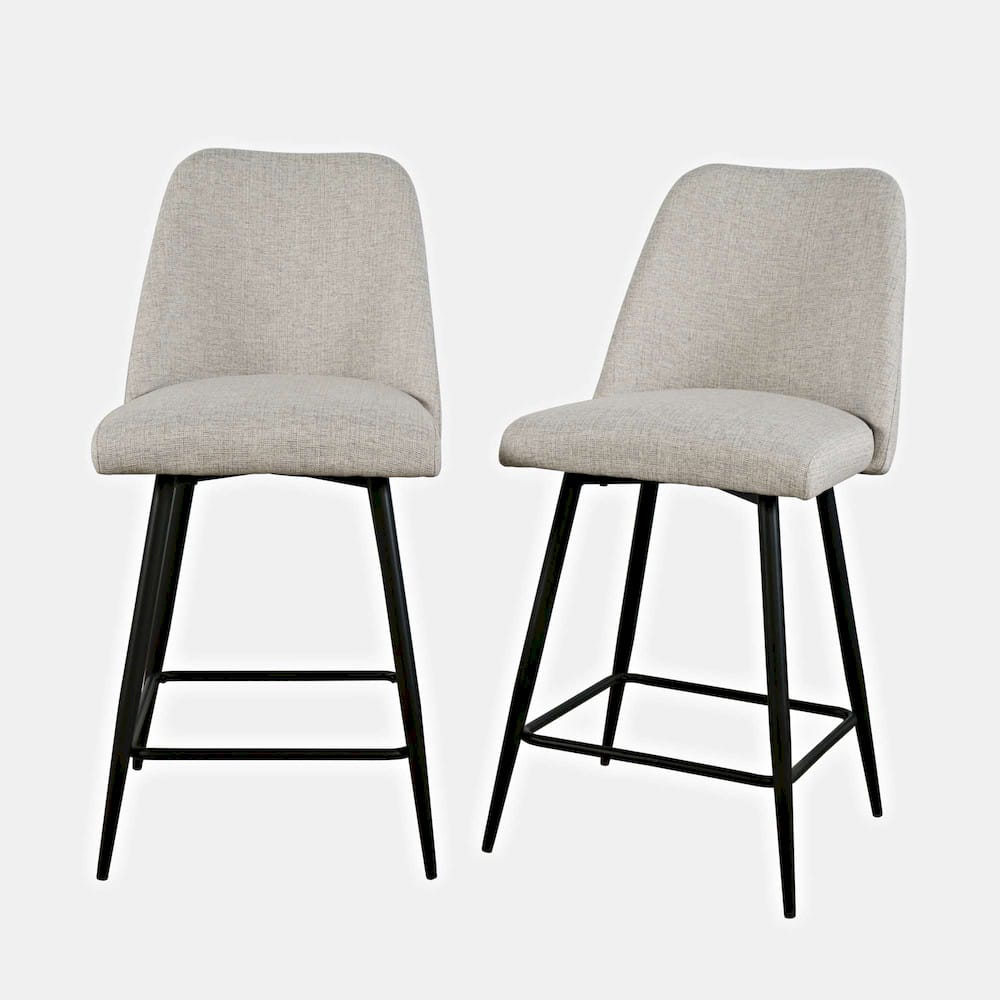 Jofran - Macey Contemporary Modern Upholstered Counter Barstool (Set of 2) - 2271-MACEYSTNAT view 4