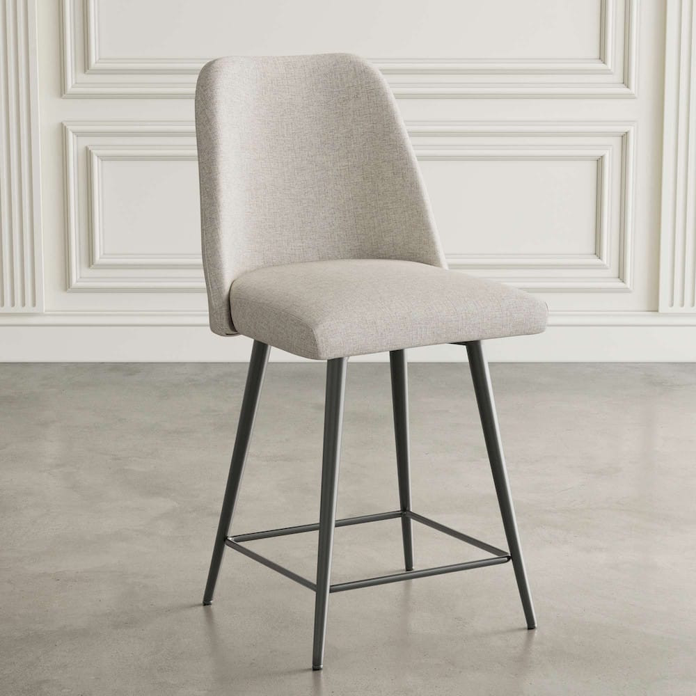 Jofran - Macey Contemporary Modern Upholstered Counter Barstool (Set of 2) - 2271-MACEYSTNAT view 6