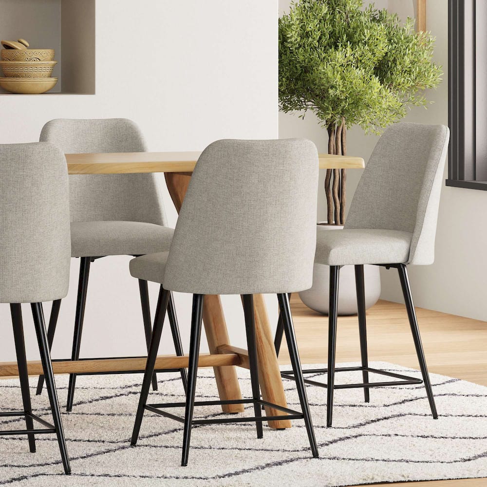 Jofran - Macey Contemporary Modern Upholstered Counter Barstool (Set of 2) - 2271-MACEYSTNAT view 11