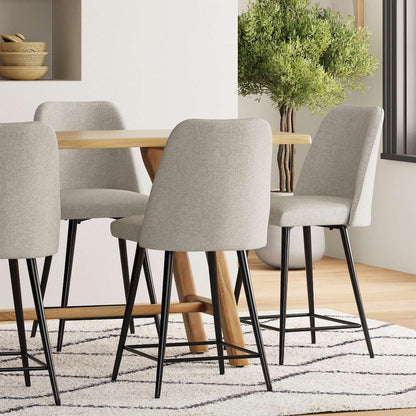 Jofran - Macey Contemporary Modern Upholstered Counter Barstool (Set of 2) - 2271-MACEYSTNAT view 11