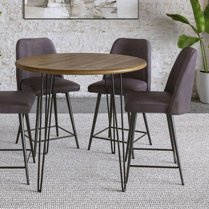 Jofran - Maddox Mid-Century Modern Faux Leather Upholstered Counter Height Barstool (Set of 2) Dark Brown - 2271-MADDOXSTDBN view 8
