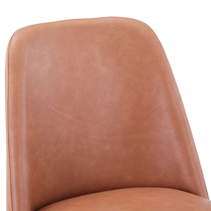 Jofran - Maddox Mid-Century Modern Faux Leather Upholstered Counter Height Barstool (Set of 2) Light Brown - 2271-MADDOXSTLBN view 5