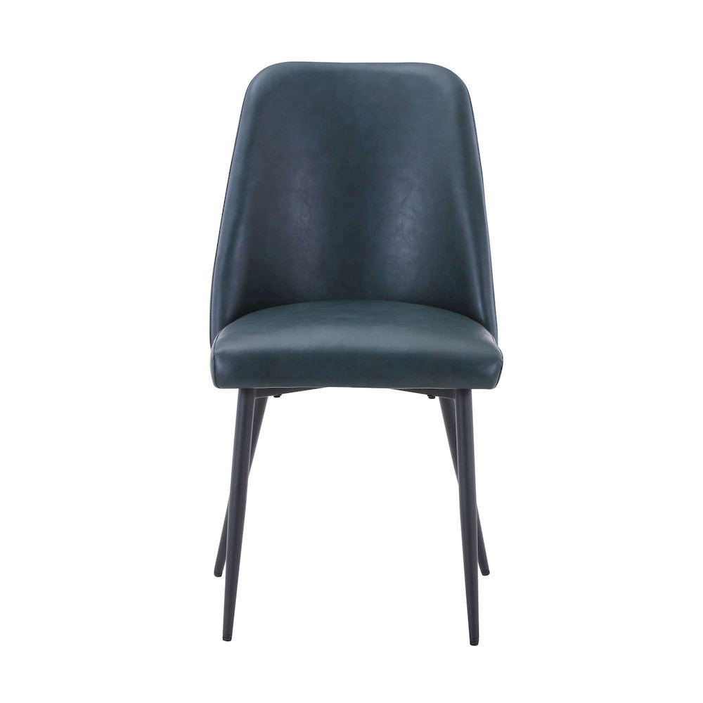 Jofran - Maddox Mid-Century Modern Faux Leather Upholstered Dining Chair (Set of 2) Blueberry - 2271-MADDOXCHBLB view 1