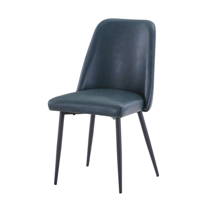 Jofran - Maddox Mid-Century Modern Faux Leather Upholstered Dining Chair (Set of 2) Blueberry - 2271-MADDOXCHBLB view 3