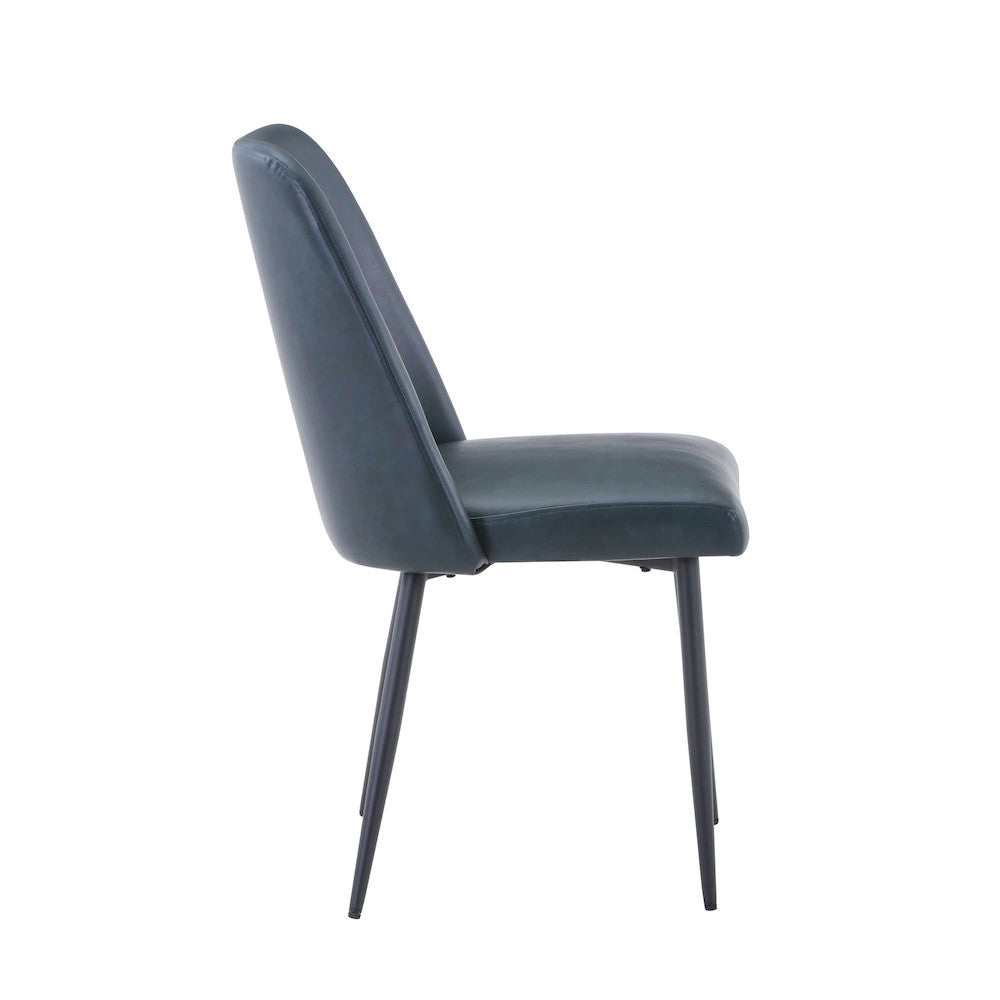 Jofran - Maddox Mid-Century Modern Faux Leather Upholstered Dining Chair (Set of 2) Blueberry - 2271-MADDOXCHBLB view 7