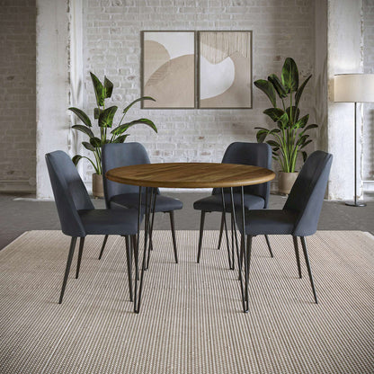 Jofran - Maddox Mid-Century Modern Faux Leather Upholstered Dining Chair (Set of 2) Blueberry - 2271-MADDOXCHBLB view 9