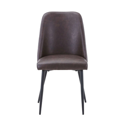 Jofran - Maddox Mid-Century Modern Faux Leather Upholstered Dining Chair (Set of 2) Dark Brown - 2271-MADDOXCHDBN view 1