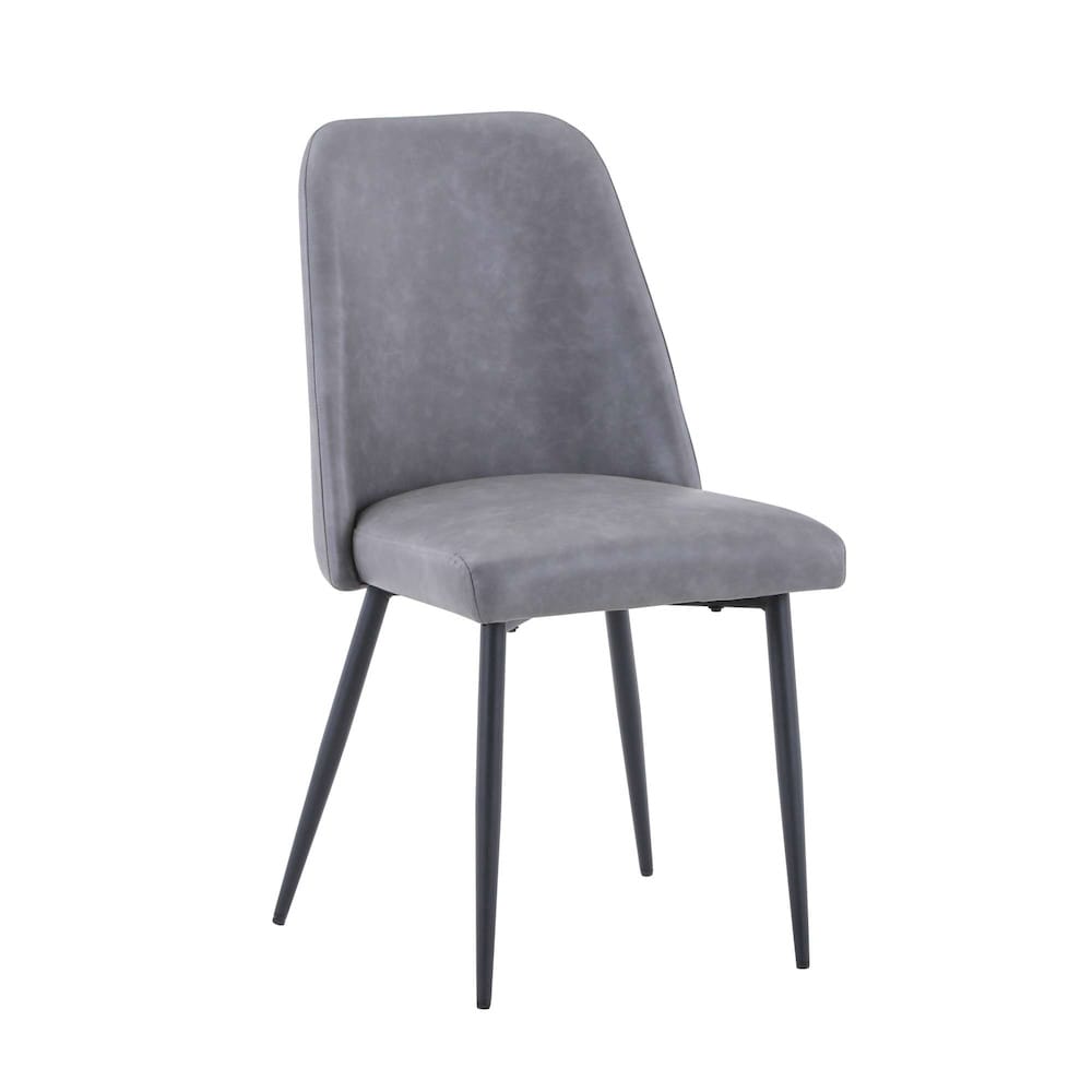 Jofran - Maddox Mid-Century Modern Faux Leather Upholstered Dining Chair (Set of 2) Grey - 2271-MADDOXCHGRY view 2