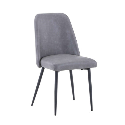 Jofran - Maddox Mid-Century Modern Faux Leather Upholstered Dining Chair (Set of 2) Grey - 2271-MADDOXCHGRY view 2
