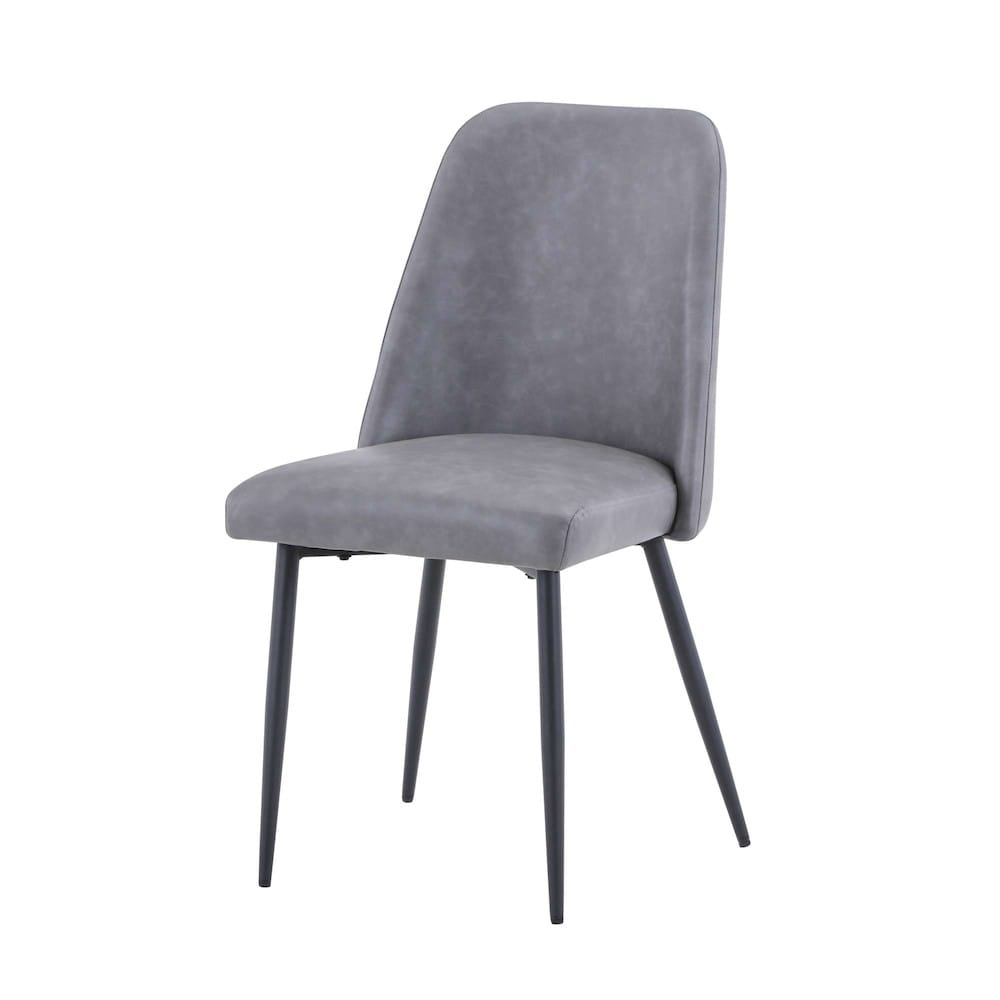 Jofran - Maddox Mid-Century Modern Faux Leather Upholstered Dining Chair (Set of 2) Grey - 2271-MADDOXCHGRY view 3