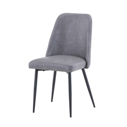 Jofran - Maddox Mid-Century Modern Faux Leather Upholstered Dining Chair (Set of 2) Grey - 2271-MADDOXCHGRY view 3