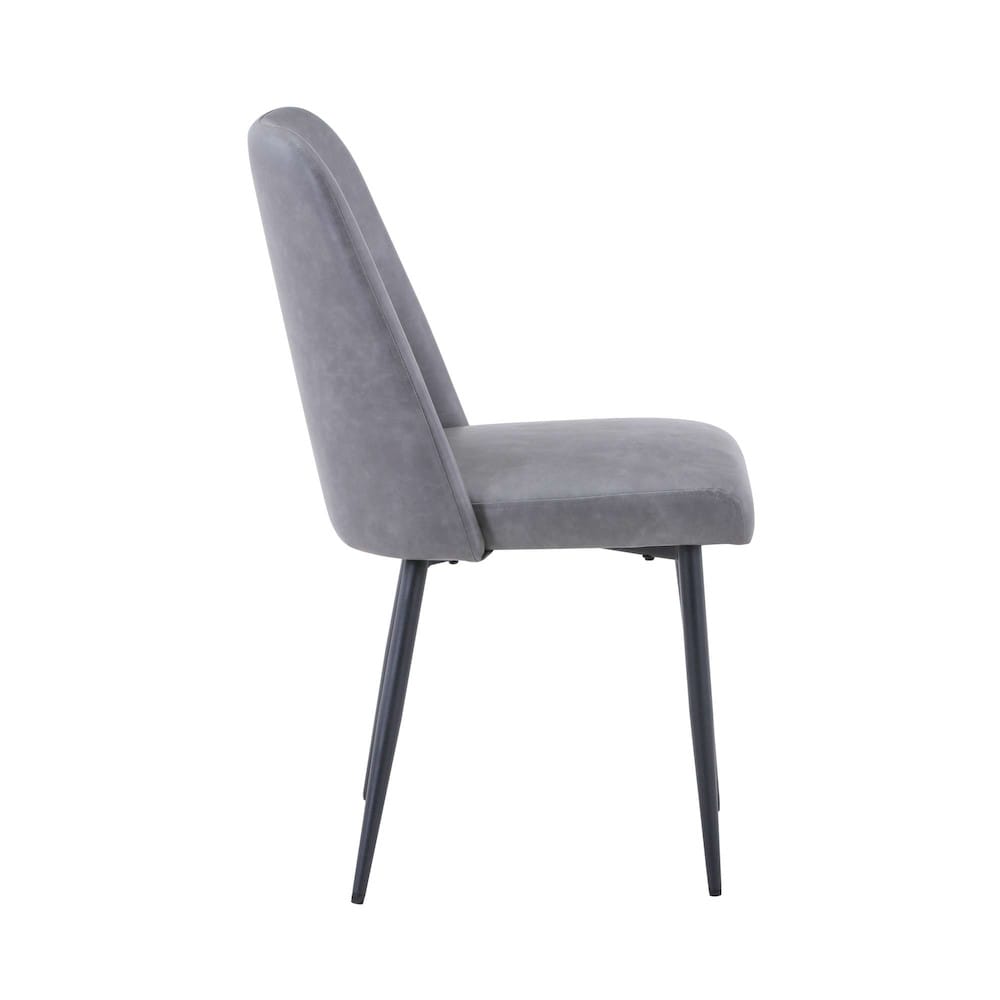 Jofran - Maddox Mid-Century Modern Faux Leather Upholstered Dining Chair (Set of 2) Grey - 2271-MADDOXCHGRY view 7