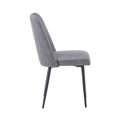 Jofran - Maddox Mid-Century Modern Faux Leather Upholstered Dining Chair (Set of 2) Grey - 2271-MADDOXCHGRY view 7