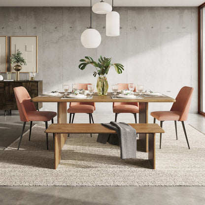 Jofran - Maddox Mid-Century Modern Faux Leather Upholstered Dining Chair (Set of 2) Light Brown - 2271-MADDOXCHLBN view 5