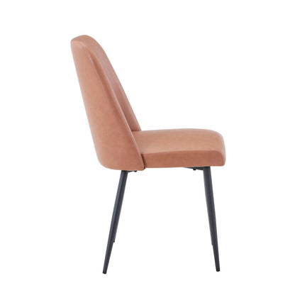 Jofran - Maddox Mid-Century Modern Faux Leather Upholstered Dining Chair (Set of 2) Light Brown - 2271-MADDOXCHLBN view 7