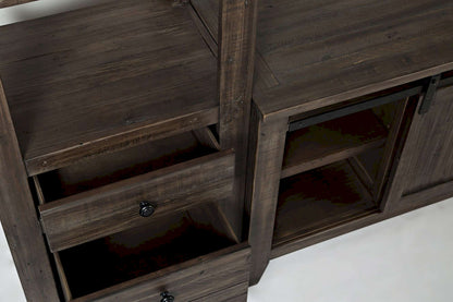 Jofran - Madison Country Media wall in Barnwood - 1700-602282KT view 9