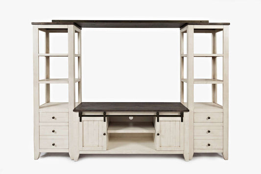 Jofran - Madison Country Media wall in Vintage white - 1706-602282KT view 1
