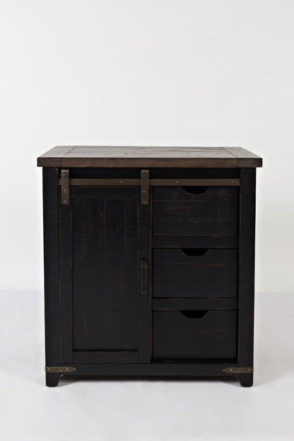 Jofran - Madison County 32in Barn Door Accent Cabinet in Vintage Black - 1702-32 veiw 1