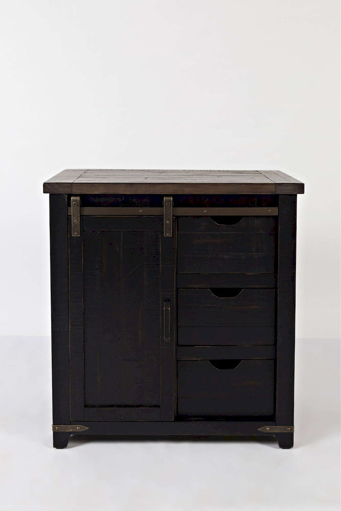 Jofran - Madison County 32in Barn Door Accent Cabinet in Vintage Black - 1702-32 view 1