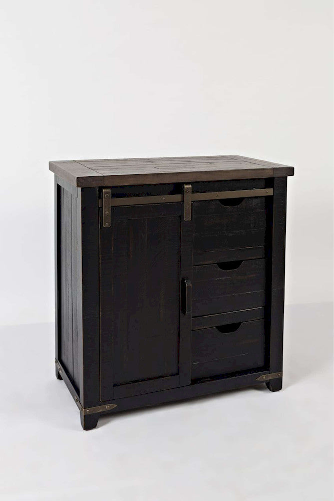 Jofran - Madison County 32in Barn Door Accent Cabinet in Vintage Black - 1702-32 view 3