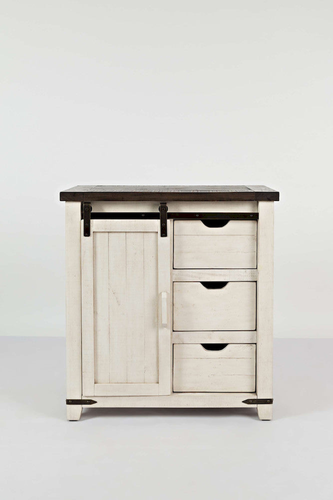 Jofran - Madison County 32in Barn Door Accent Cabinet in Vintage white - 1706-32 view 1