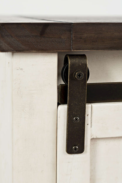 Jofran - Madison County 32in Barn Door Accent Cabinet in Vintage white - 1706-32 view 7
