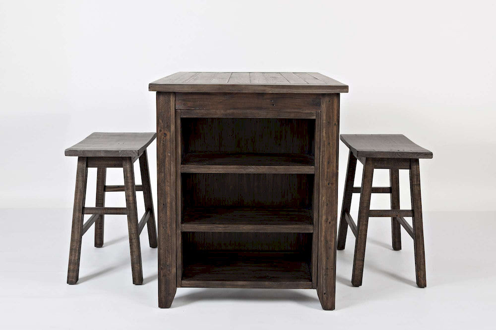 Jofran - Madison County 3pc Counter Height Set in Barnood - 1700-36 view 1