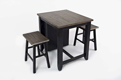 Jofran - Madison County 3pc Counter Height Set in Vintage Black - 1702-36 view 2