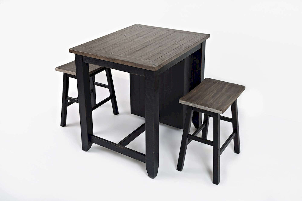 Jofran - Madison County 3pc Counter Height Set in Vintage Black - 1702-36 view 3