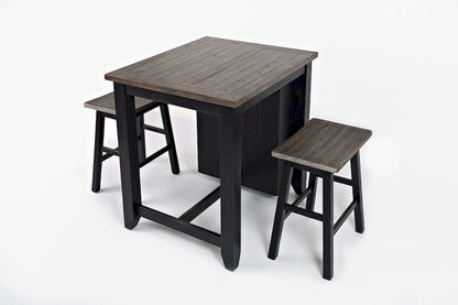 Jofran - Madison County 3pc Counter Height Set in Vintage Black - 1702-36 view 3