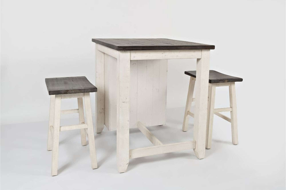 Jofran - Madison County 3pc Counter Height Set in Vintage white - 1706-36 view 8