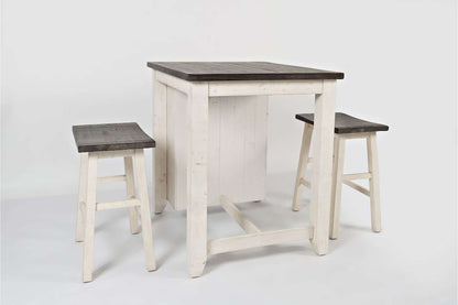 Jofran - Madison County 3pc Counter Height Set in Vintage white - 1706-36 view 8