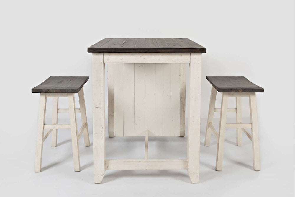Jofran - Madison County 3pc Counter Height Set in Vintage white - 1706-36 view 9