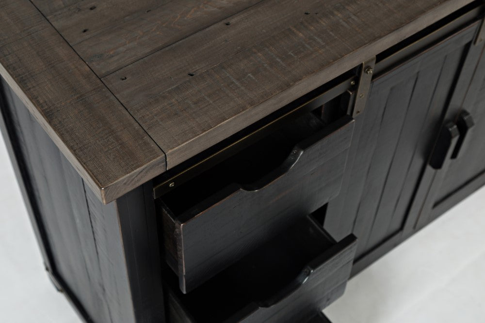 Jofran - Madison County 60in Barn Door Server in Vintage Black - 1702-35 veiw 2