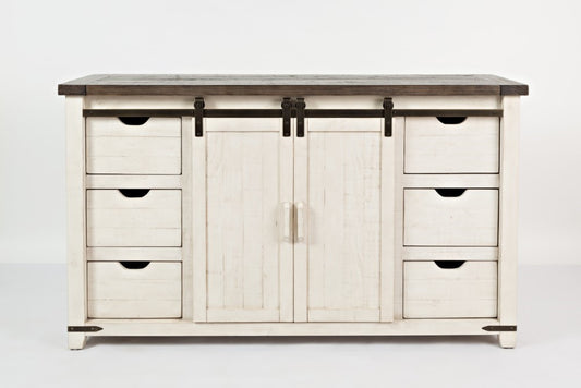 Jofran - Madison County 60in Barn Door Server in Vintage white - 1706-35 veiw 1