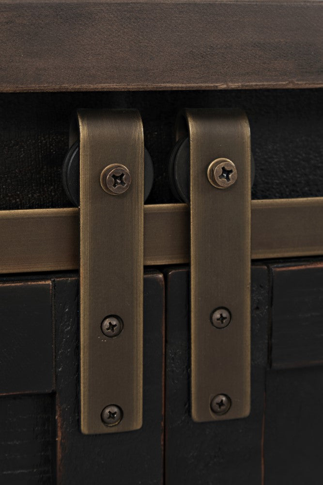 Jofran - Madison County 70in Barn Door Server in Vintage Black - 1702-70 veiw 3