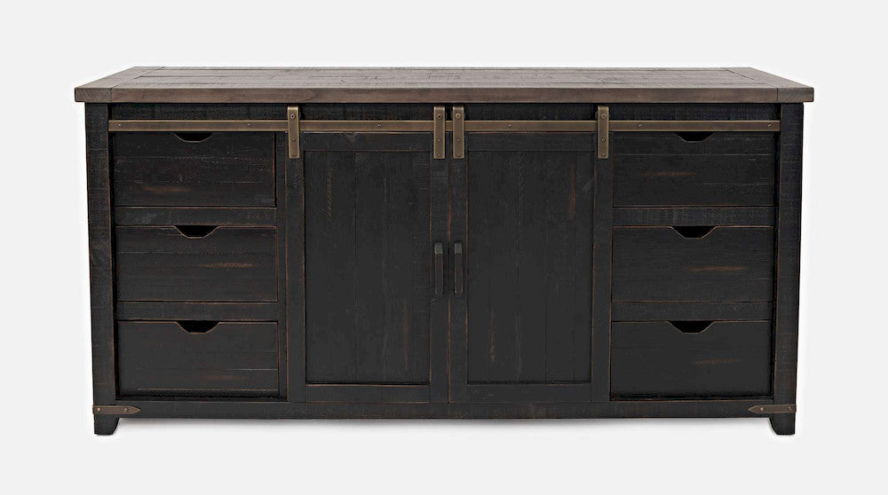 Jofran - Madison County 70in Barn Door Server in Vintage Black - 1702-70 view 1