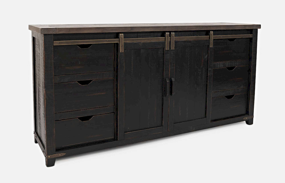 Jofran - Madison County 70in Barn Door Server in Vintage Black - 1702-70 view 2