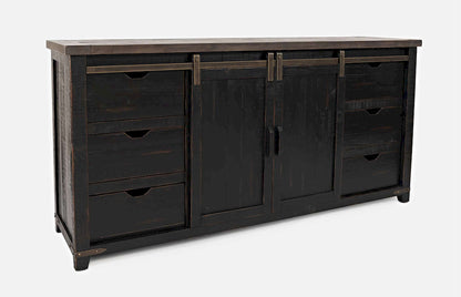 Jofran - Madison County 70in Barn Door Server in Vintage Black - 1702-70 view 2