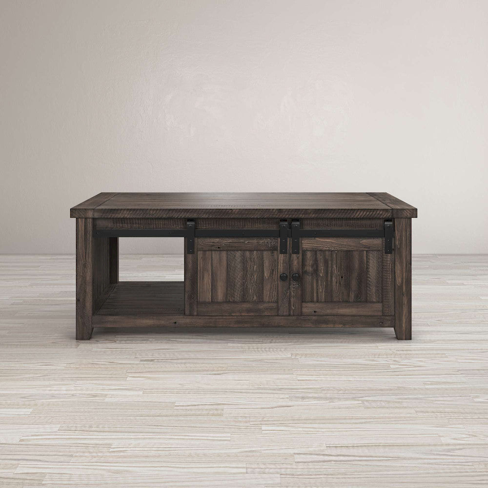 Jofran - Madison County Barn Door Cocktail Table in Barnood - 1700-5 view 5